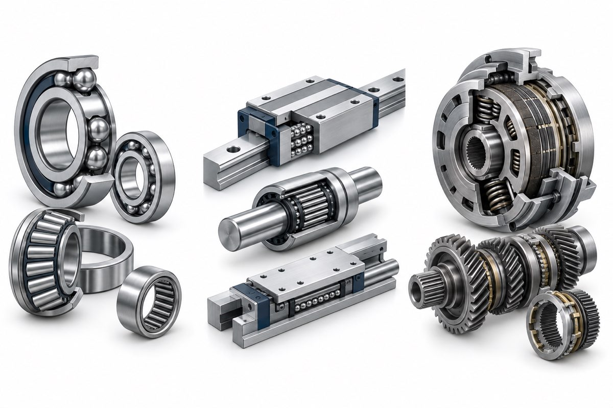 Technical comparison of rolling bearings, linear-motion components and clutch systems